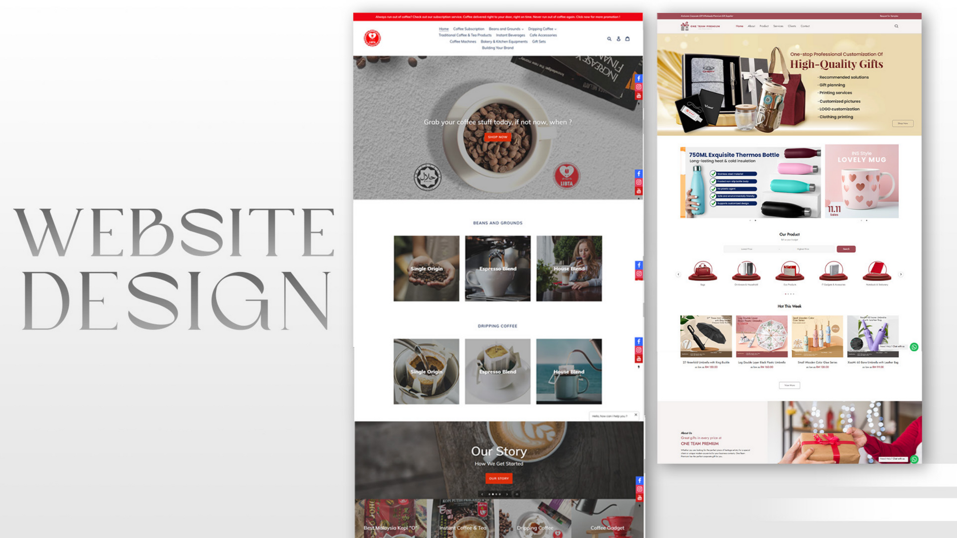 Website UI Design Display