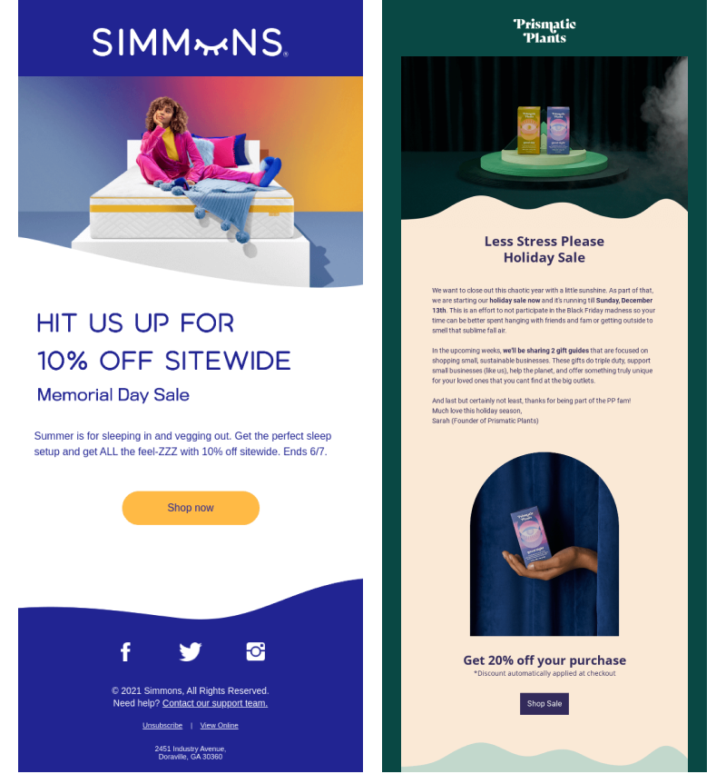 Data-driven email marketing UI design collection